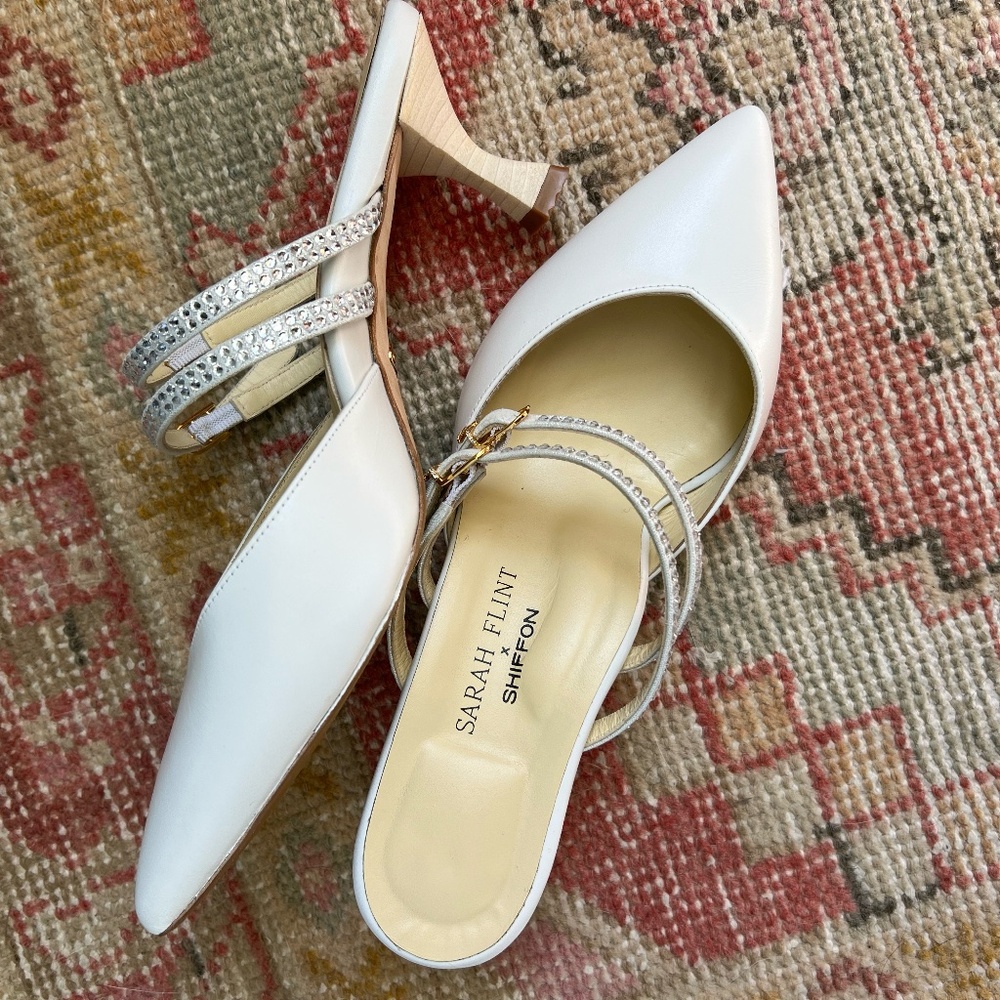 Sarah Flint x Shiffon Perfect Kitten Mule 50 W 39